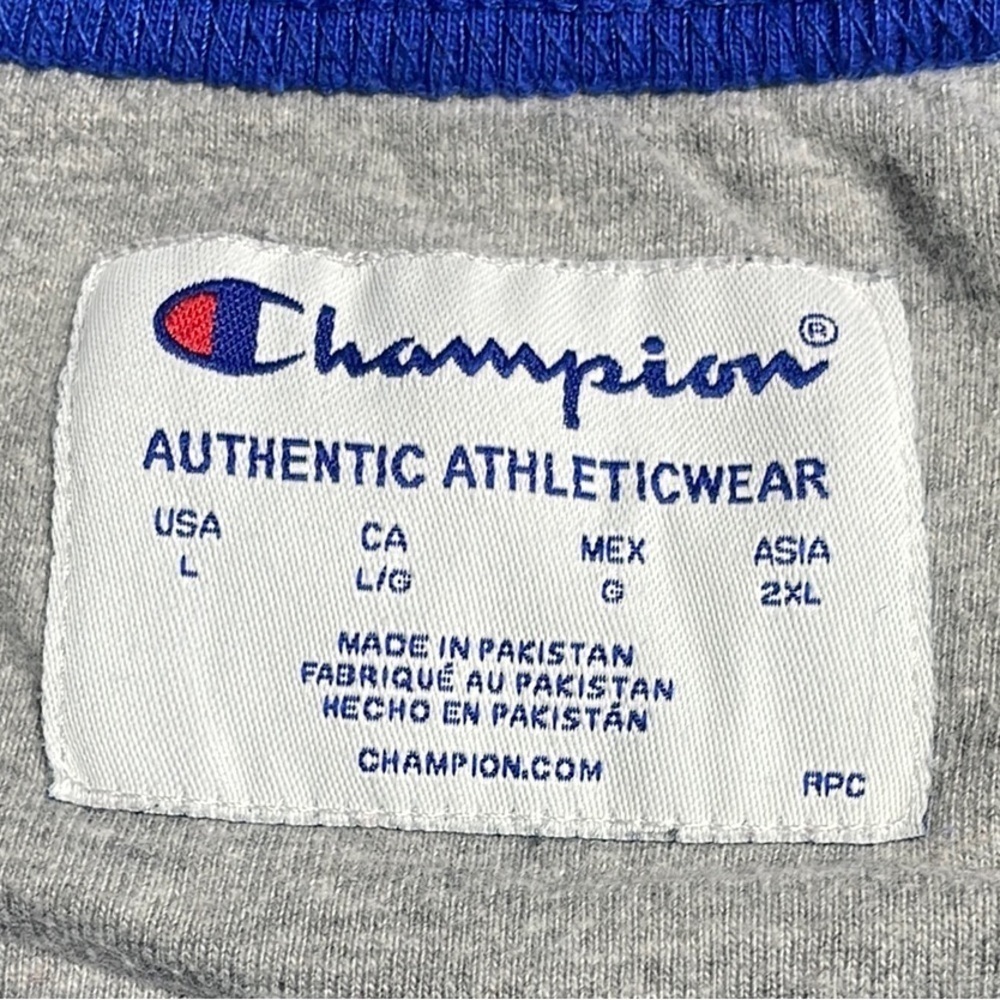 CHAMPION Royal Blue Sweatshirt with Monochromatic Logo - Picture 7 of 8